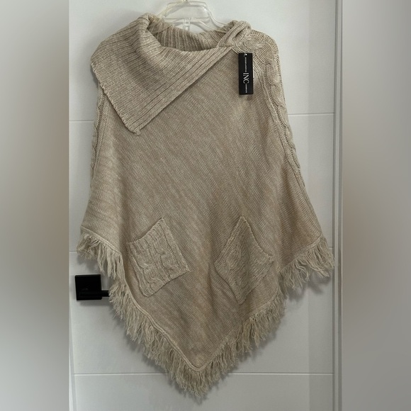 INC International Concepts Sweaters - ✨NWT✨ INC International Concepts: Women’s Cable Knit Poncho- One Size Fits Most